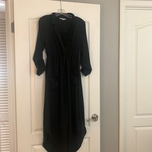 Black collared shirt dress